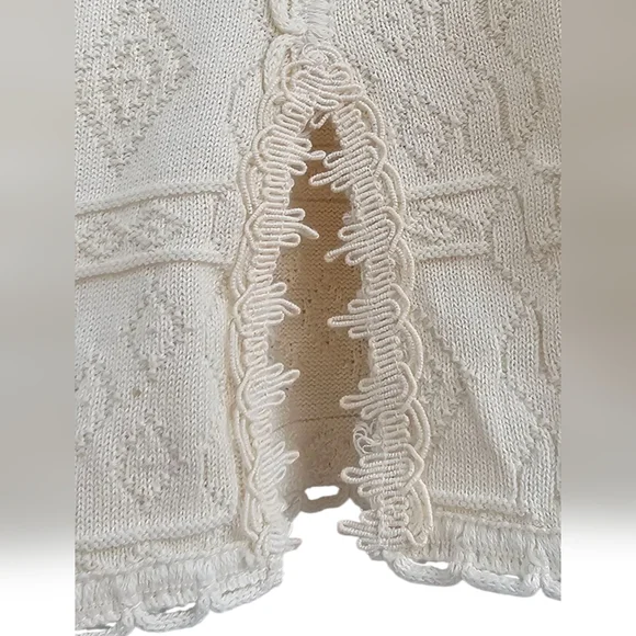 Cotton Salsa - Vintage Hand-Loomed In Peru 100% Cotton Sleeveless Top - Picture 4 of 9